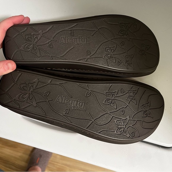 Alegria Leather Slip-On Mary Janes Clogs Cognac Rose size EU 40 or W9.5/10 - Picture 6 of 8